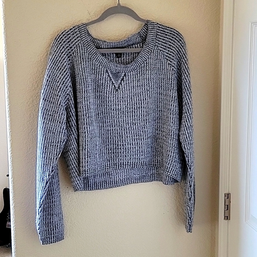 Torrid Stitched Crop Long Sleeve Sweater